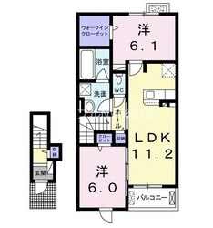 バーミィ・イツキ　Ａの物件間取画像